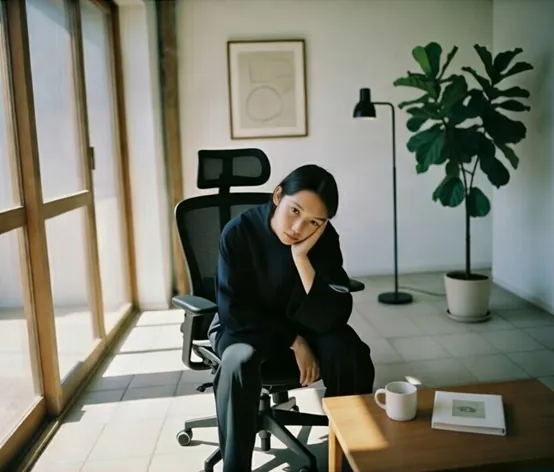 Person slouching in an office chair